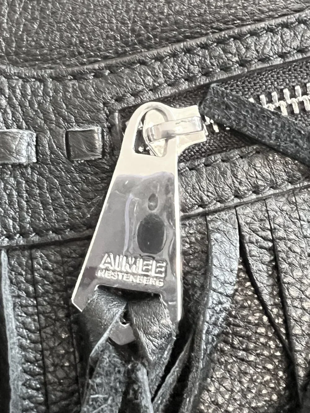 AIMEE KESTENBERG Large Black Fringed Leather Hobo NWT + Dustbag